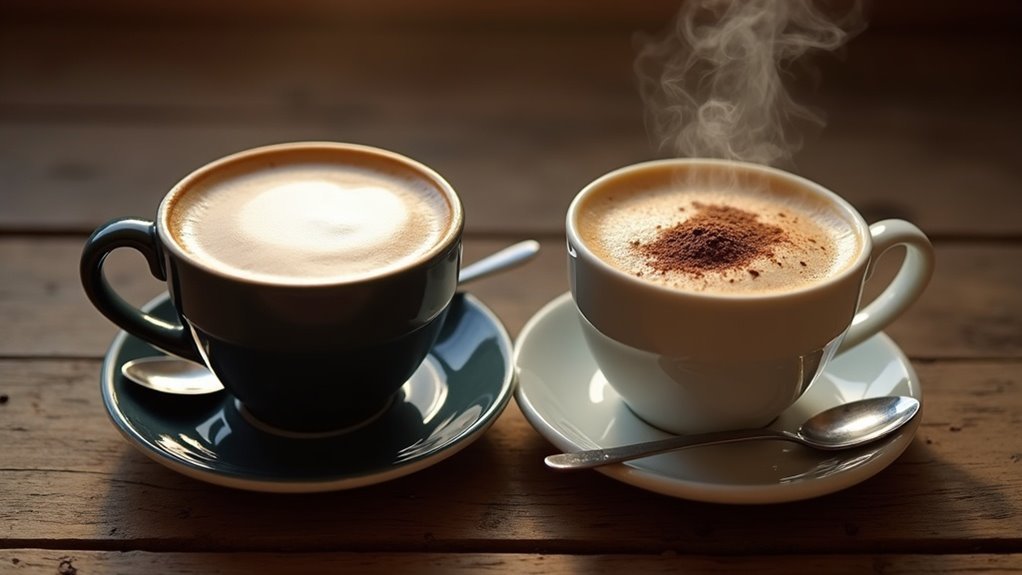 black coffee versus milk coffee