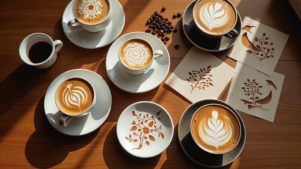 latte art stencils guide